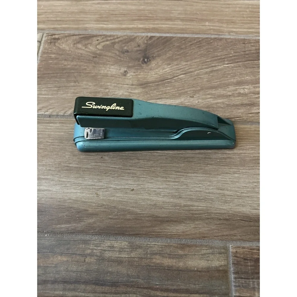Vintage Swingline 27 Stapler‎ Teal Green Art Deco Working